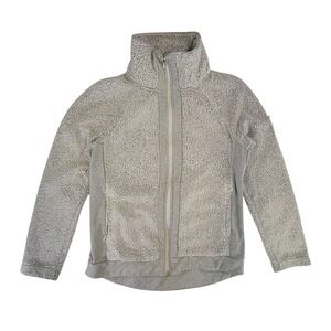 The North Face Womens Fleece Jacket‎ Full Zip High Neck Sherpa Cozy Gray Size S